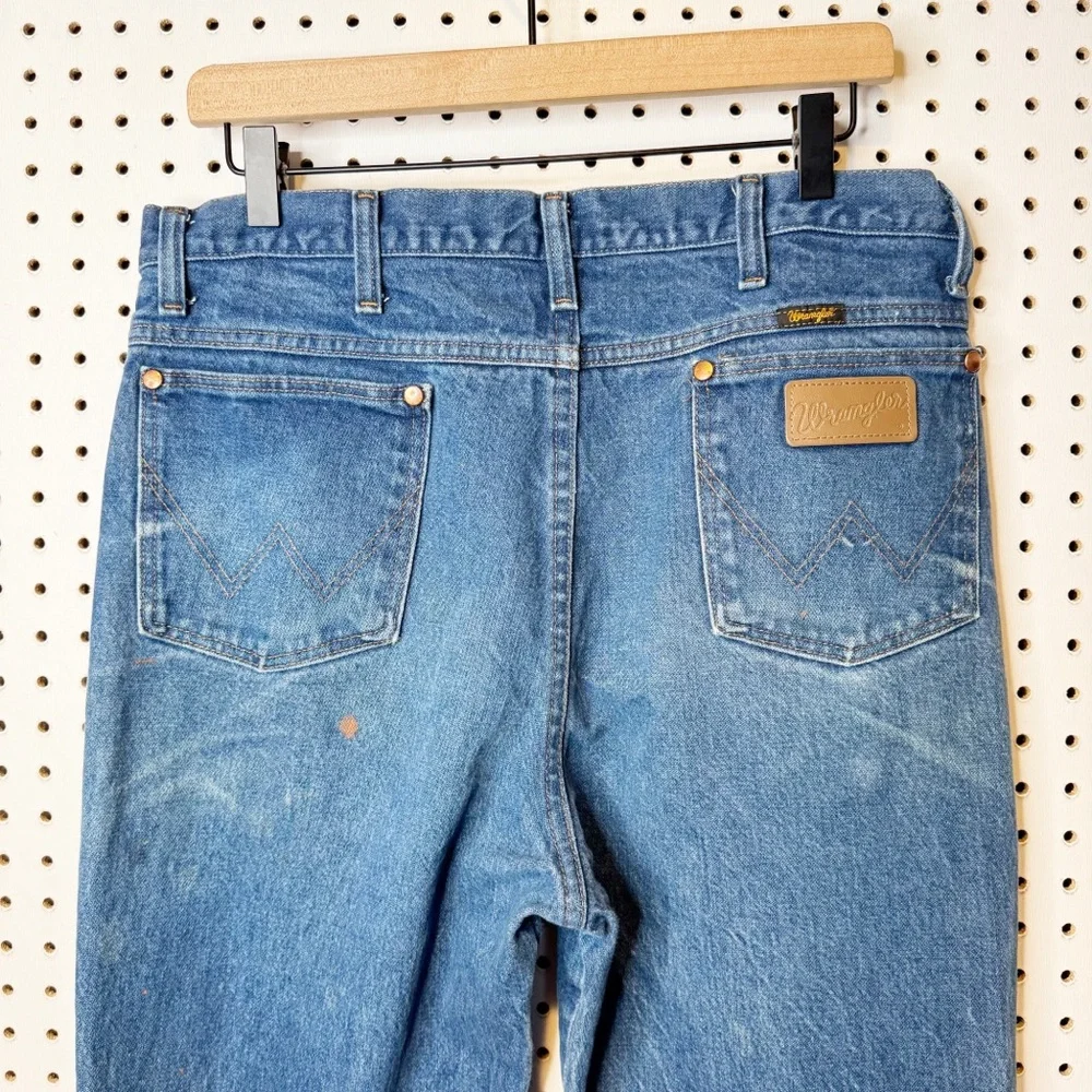 Wrangler | Faded Distressed 936 Cowboy Cut Rigid Slim Fit Jeans 936DEN‎ 36x36